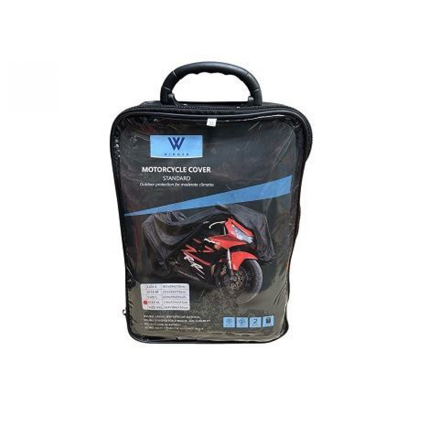 Κουκούλα Μoto Ενισχυμένη WINGER Μαύρη