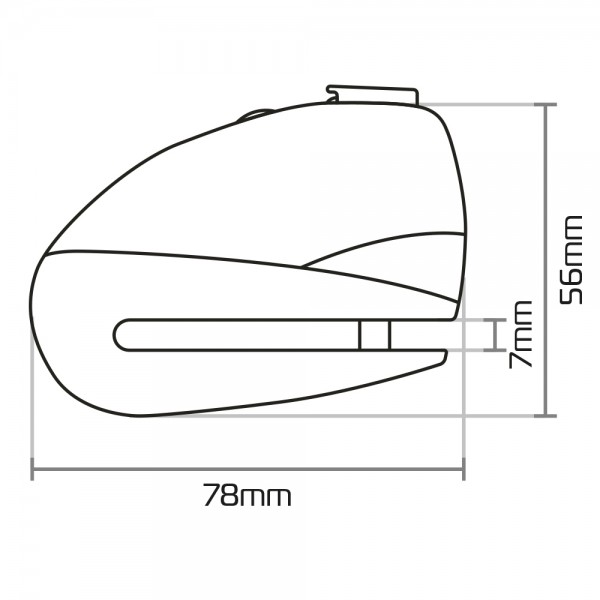 Κλειδαριά Δισκ. με Συναγερμό OXFORD Screamer7 Alarm Yellow/black LK290