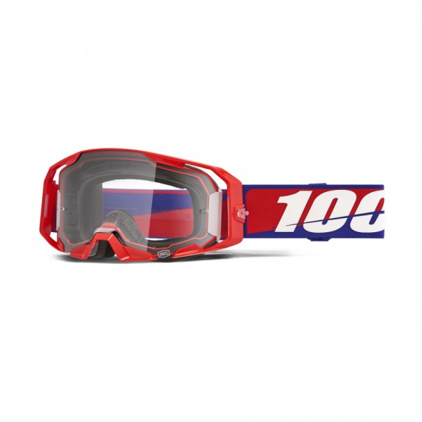 Μάσκα 100% ARMATIC RED/BLUE/WHITE - CLEAR LENS