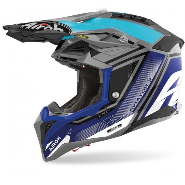 Κράνος Airoh Aviator 3 League Blue Gloss